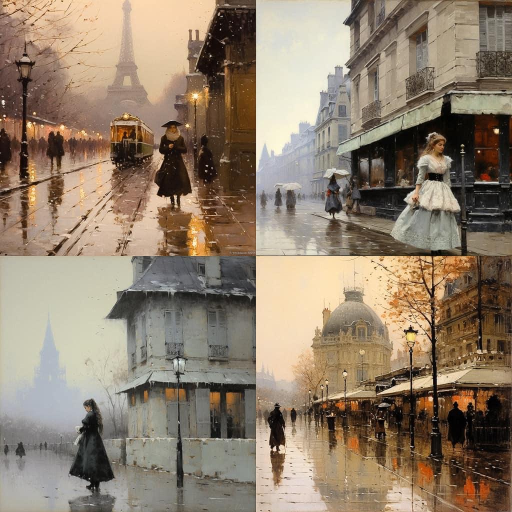 Luigi Loir style, Midjourney V5.2, render 1 of 4
