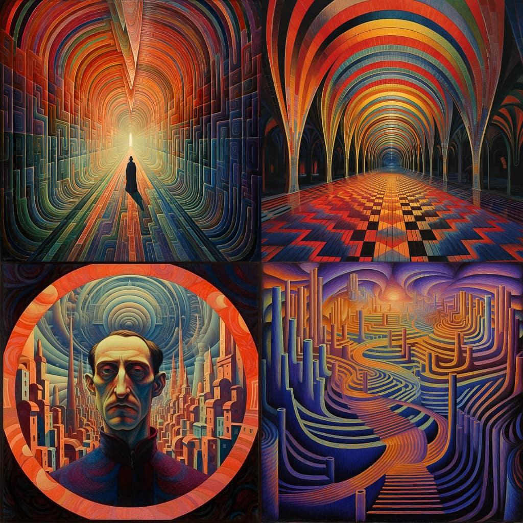 Luigi Russolo style, Midjourney V5.2, render 1 of 4