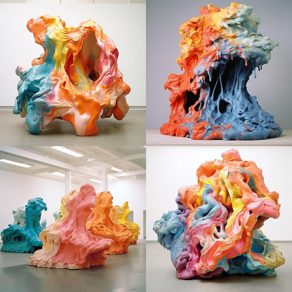 Lynda Benglis style, Midjourney V5.2, render 1 of 4