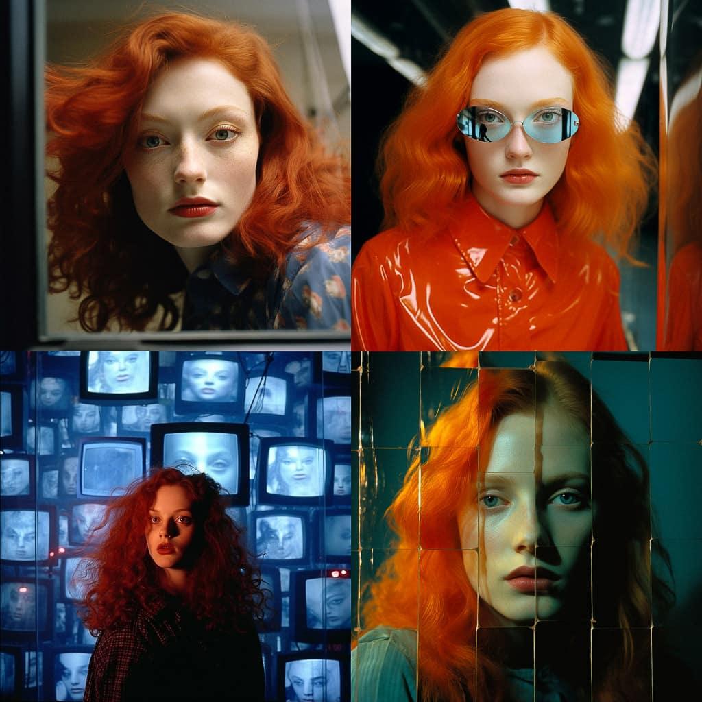 Lynn Hershman Leeson style, Midjourney V5.2, render 1 of 4