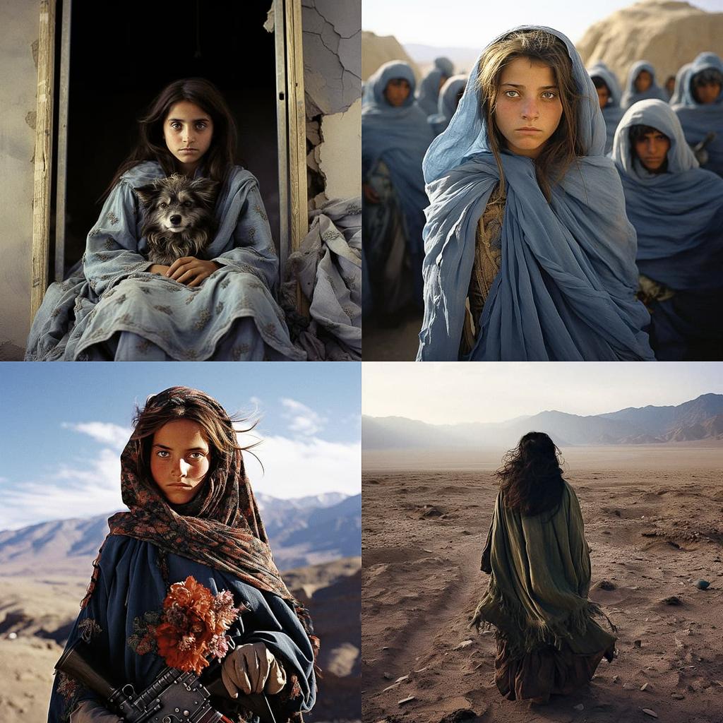 Lynsey Addario style, Midjourney V5.2, render 1 of 4