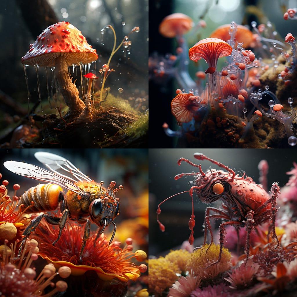 Macro view style, Midjourney V5.2, render 1 of 4