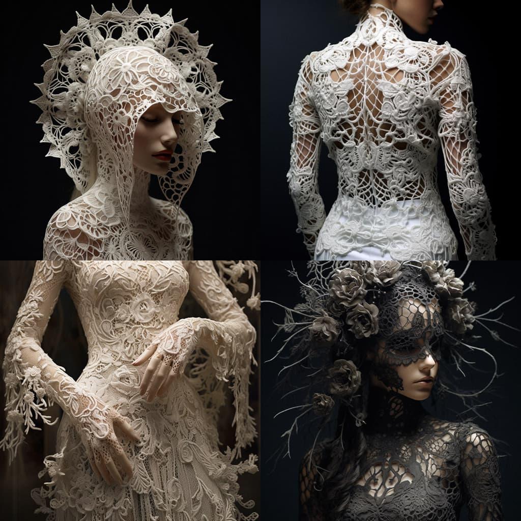 Made of lace style, Midjourney V5.2, render 1 of 4