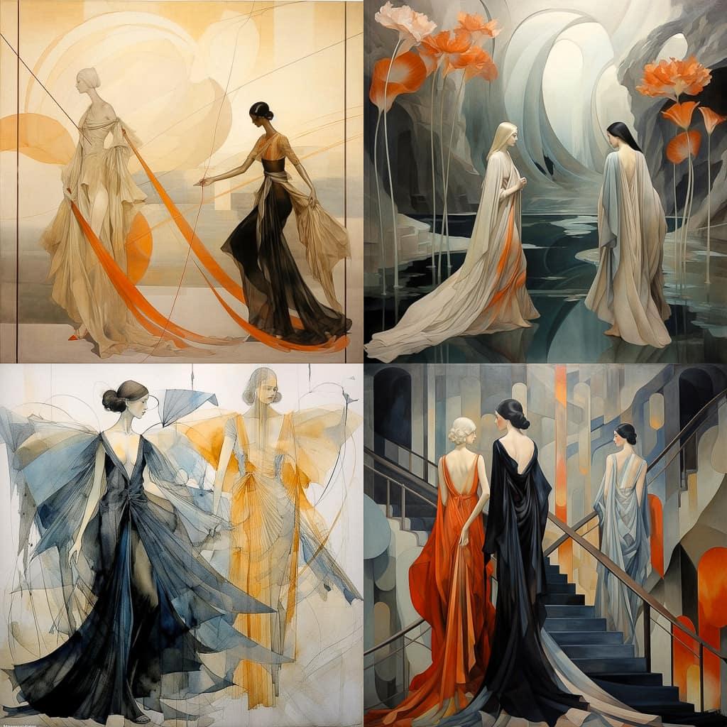 Madeleine Vionnet style, Midjourney V5.2, render 1 of 4