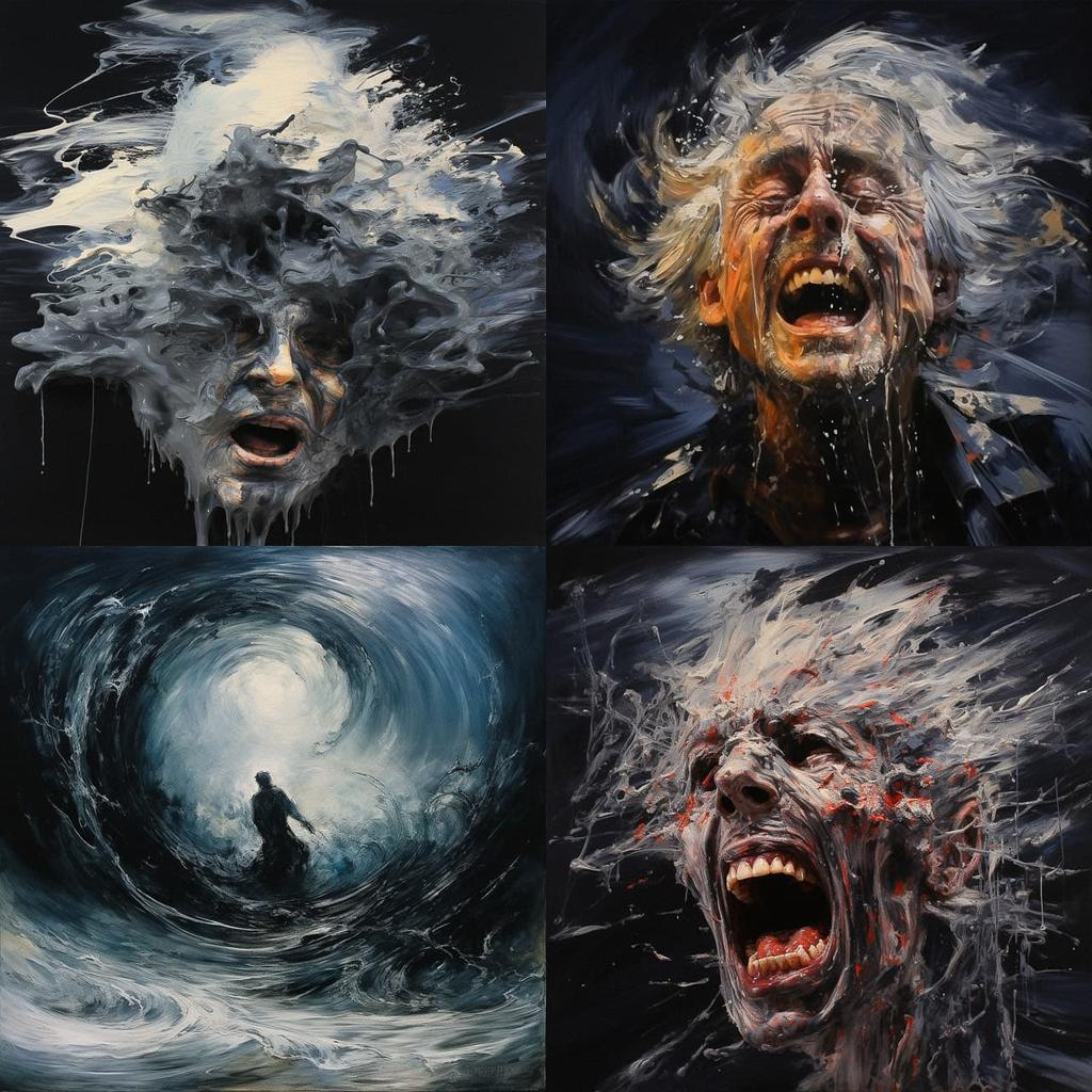Maggi Hambling style, Midjourney V5.2, render 1 of 4