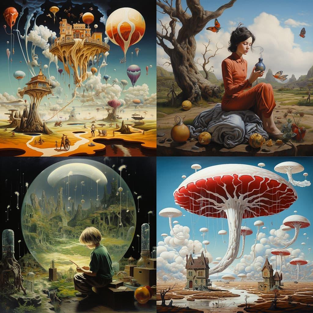 Magic realism style, Midjourney V5.2, render 1 of 4