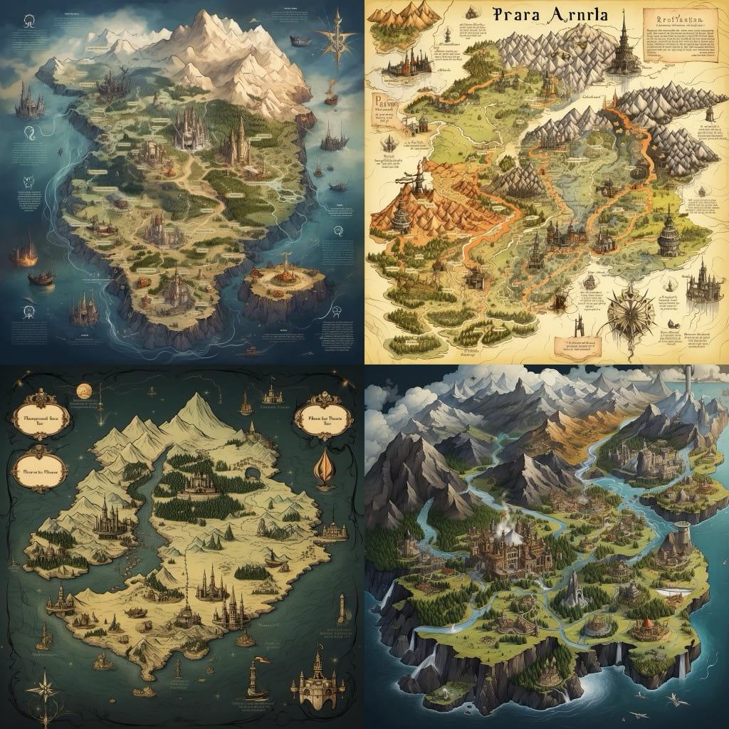 Map style, Midjourney V5.2, render 1 of 4