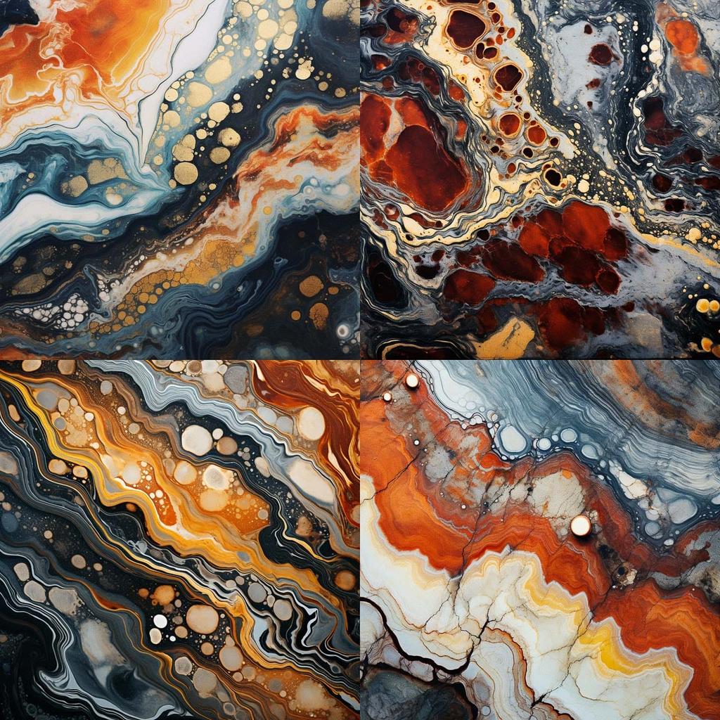 Marbled texture style, Midjourney V5.2, render 1 of 4