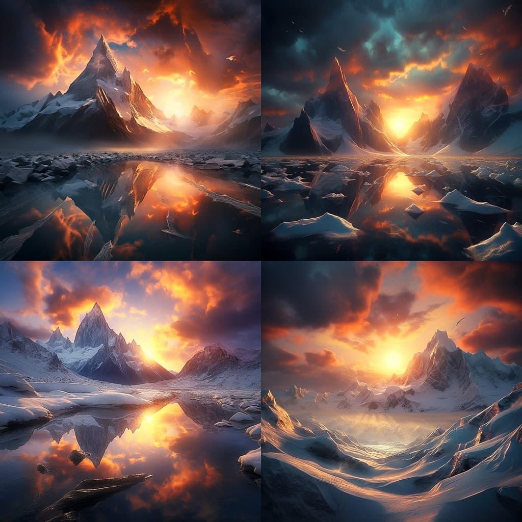 Marc Adamus style, Midjourney V5.2, render 1 of 4
