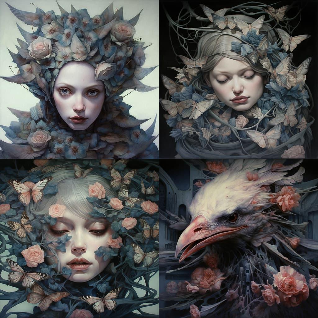 Marco Mazzoni style, Midjourney V5.2, render 1 of 4
