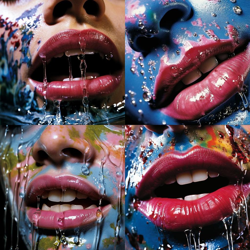 Marilyn Minter style, Midjourney V5.2, render 1 of 4