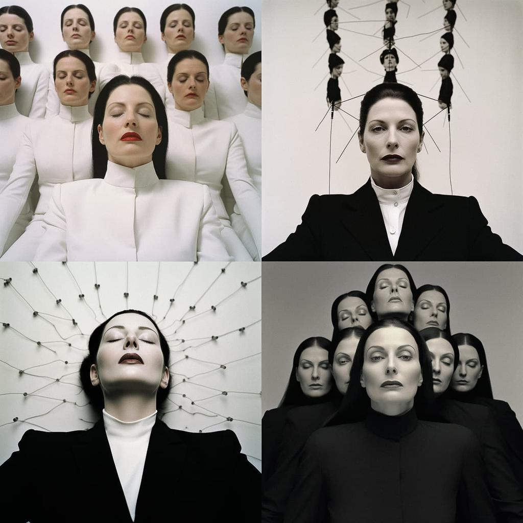 Marina Abramovic style, Midjourney V5.2, render 1 of 4