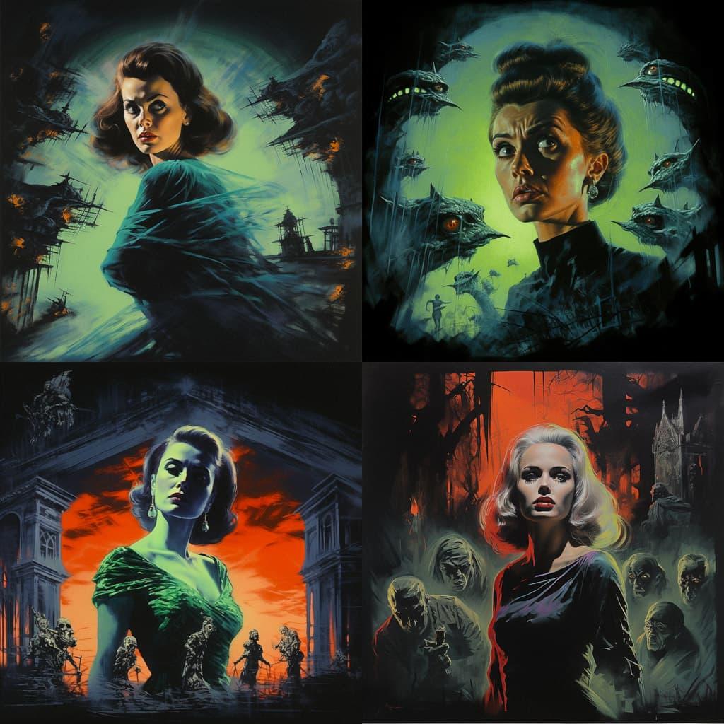 Mario Bava style, Midjourney V5.2, render 1 of 4