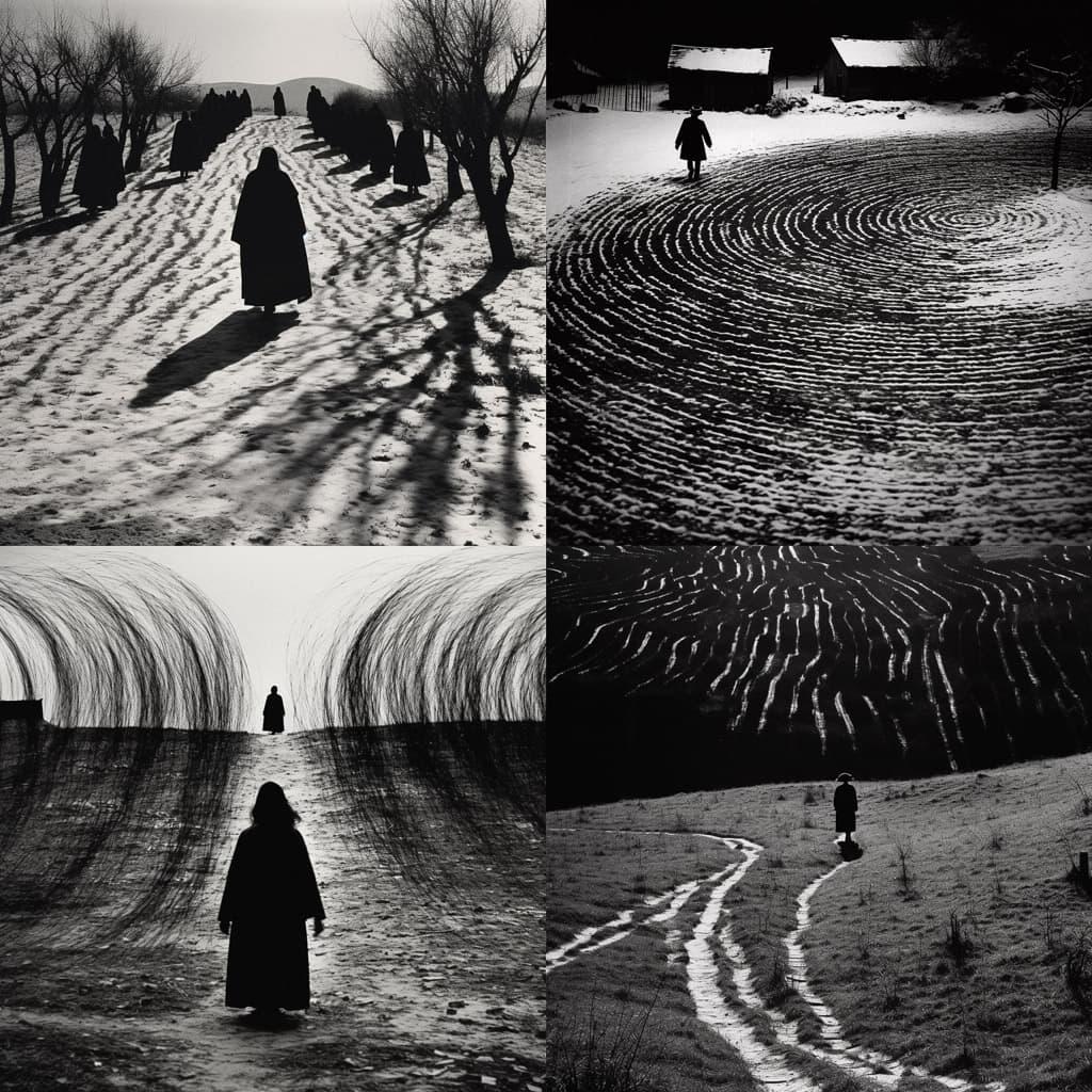 Mario Giacomelli style, Midjourney V5.2, render 1 of 4
