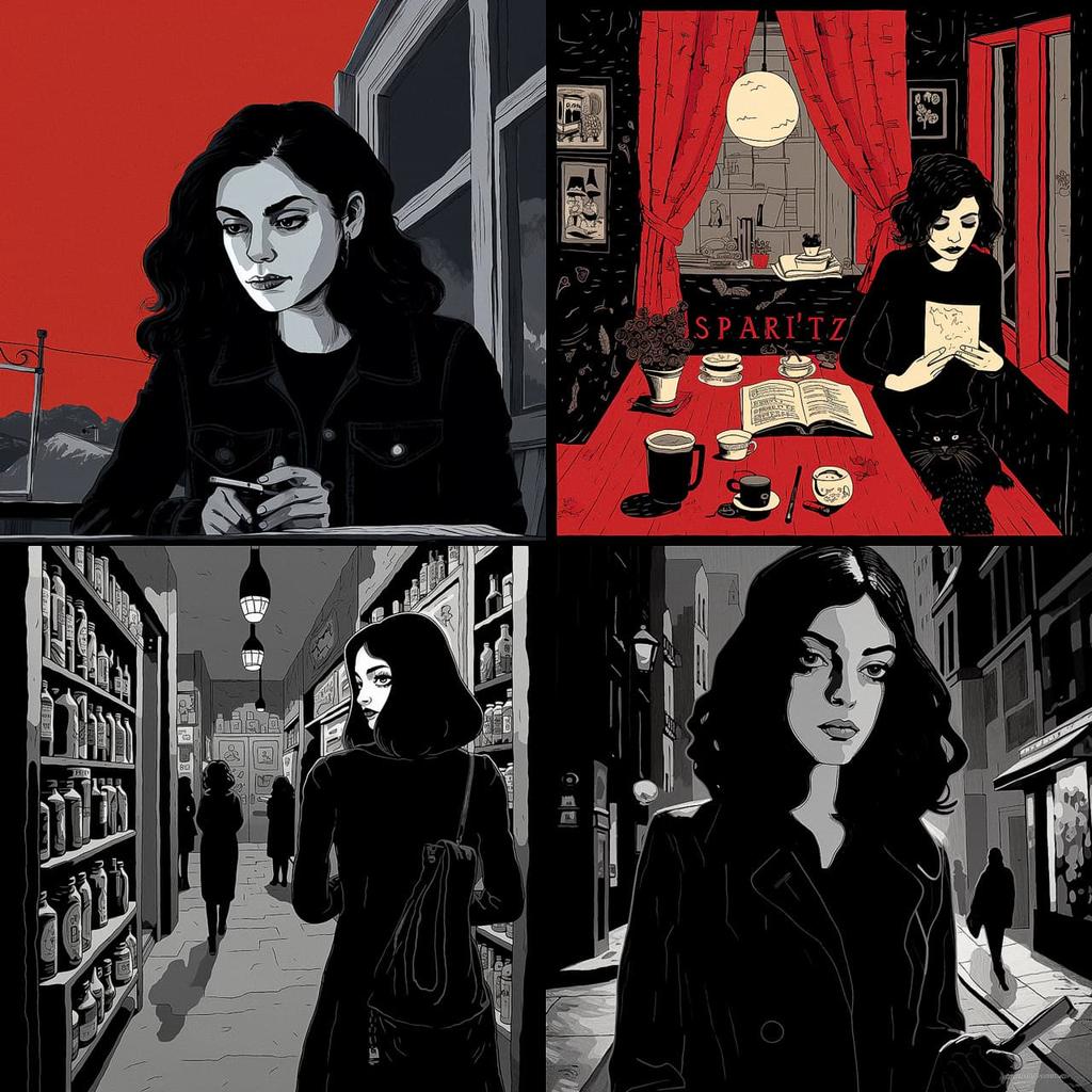 Marjane Satrapi style, Midjourney V5.2, render 1 of 4