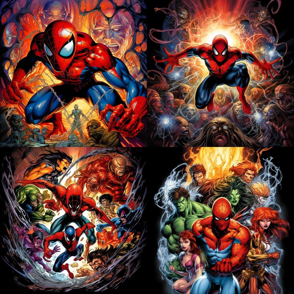 Mark Bagley style, Midjourney V5.2, render 1 of 4