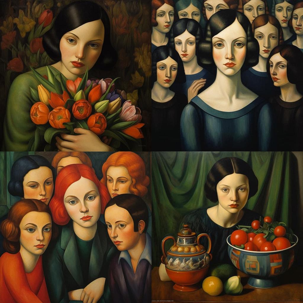 Mark Gertler style, Midjourney V5.2, render 1 of 4