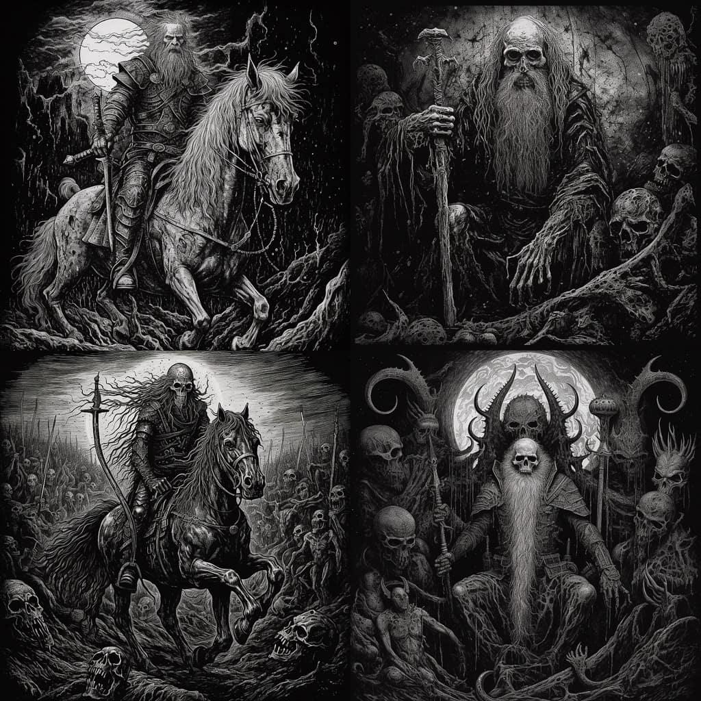 Mark Riddick style, Midjourney V5.2, render 1 of 4