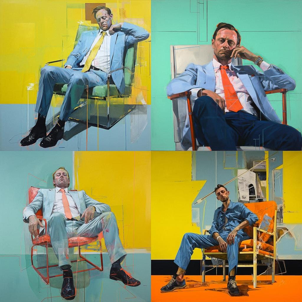 Martin Kippenberger style, Midjourney V5.2, render 1 of 4