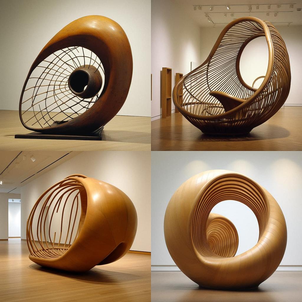 Martin Puryear style, Midjourney V5.2, render 1 of 4