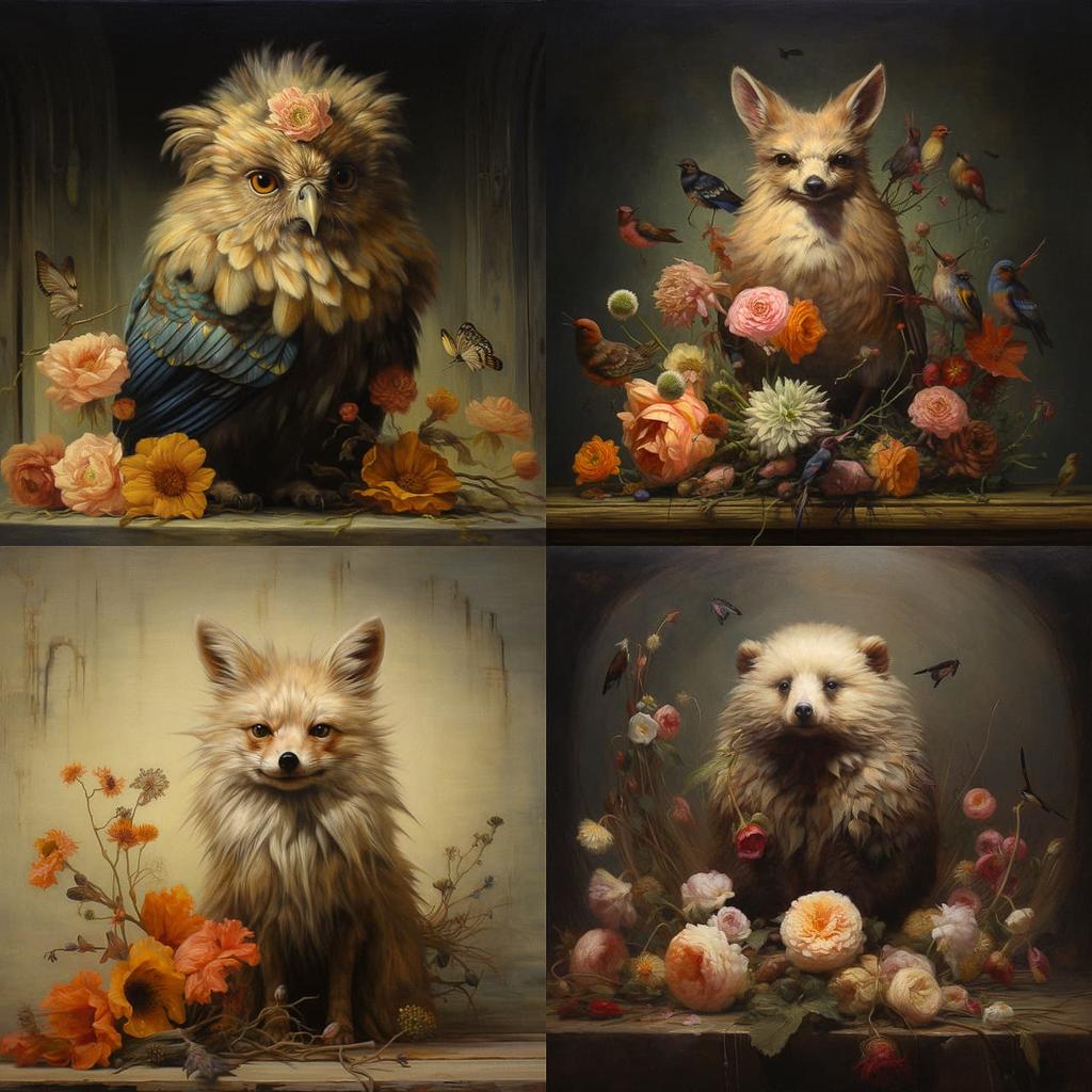 Martin Wittfooth style, Midjourney V5.2, render 1 of 4