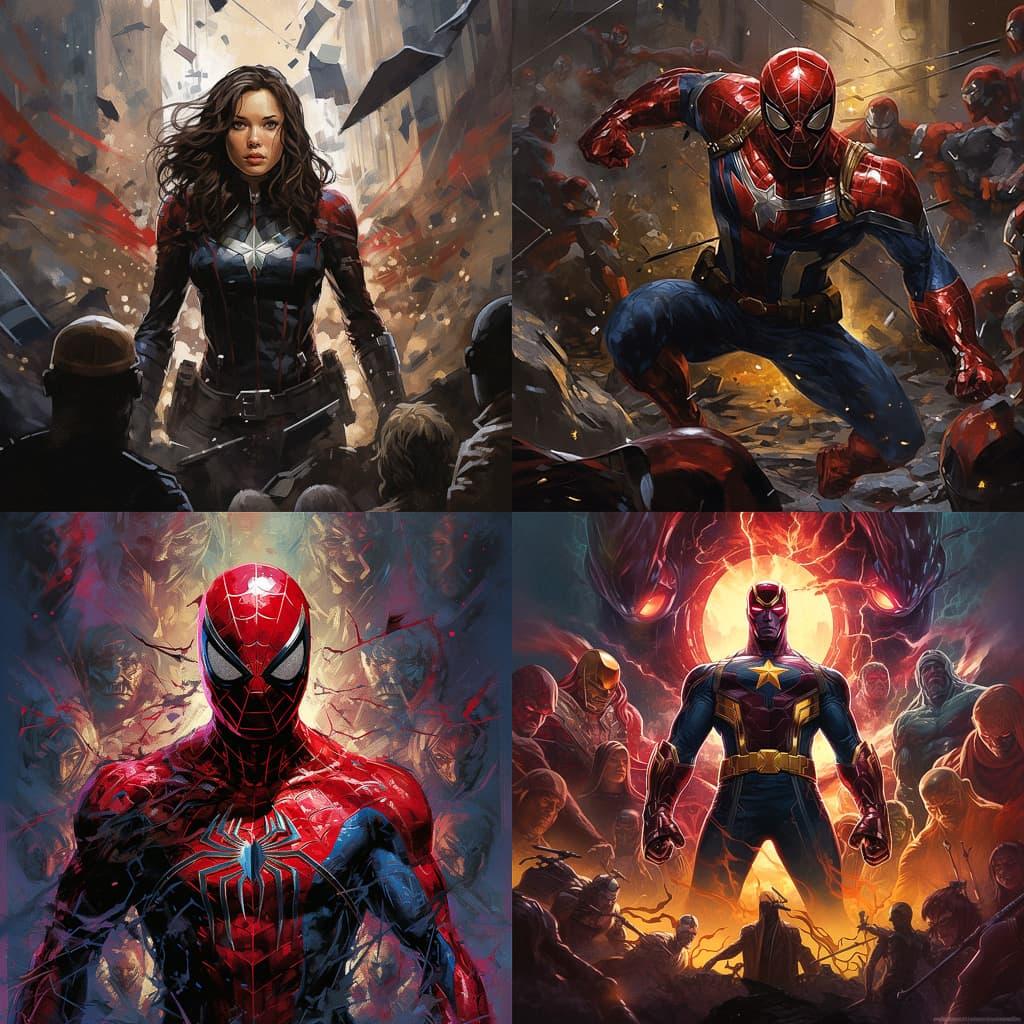 Marvel style, Midjourney V5.2, render 1 of 4