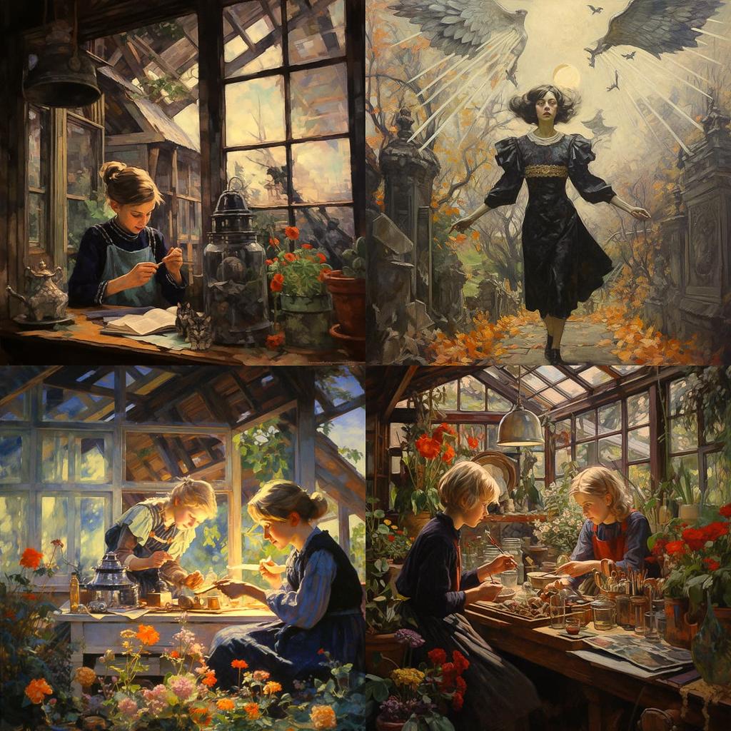 Mary Bradish Titcomb style, Midjourney V5.2, render 1 of 4