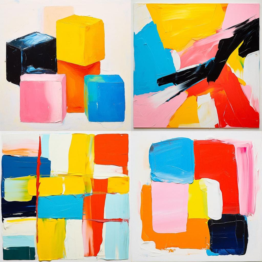 Mary Heilmann style, Midjourney V5.2, render 1 of 4