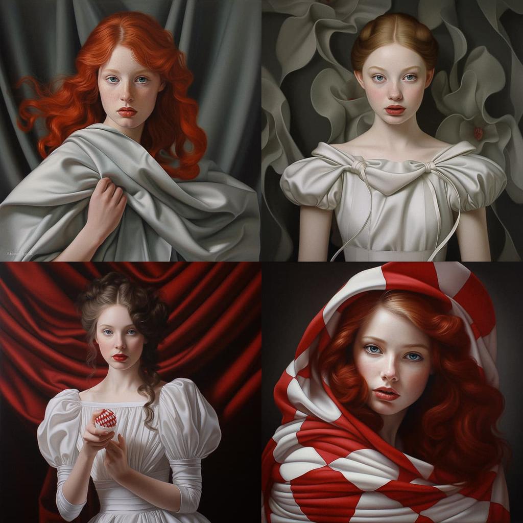 Mary Jane Ansell style, Midjourney V5.2, render 1 of 4