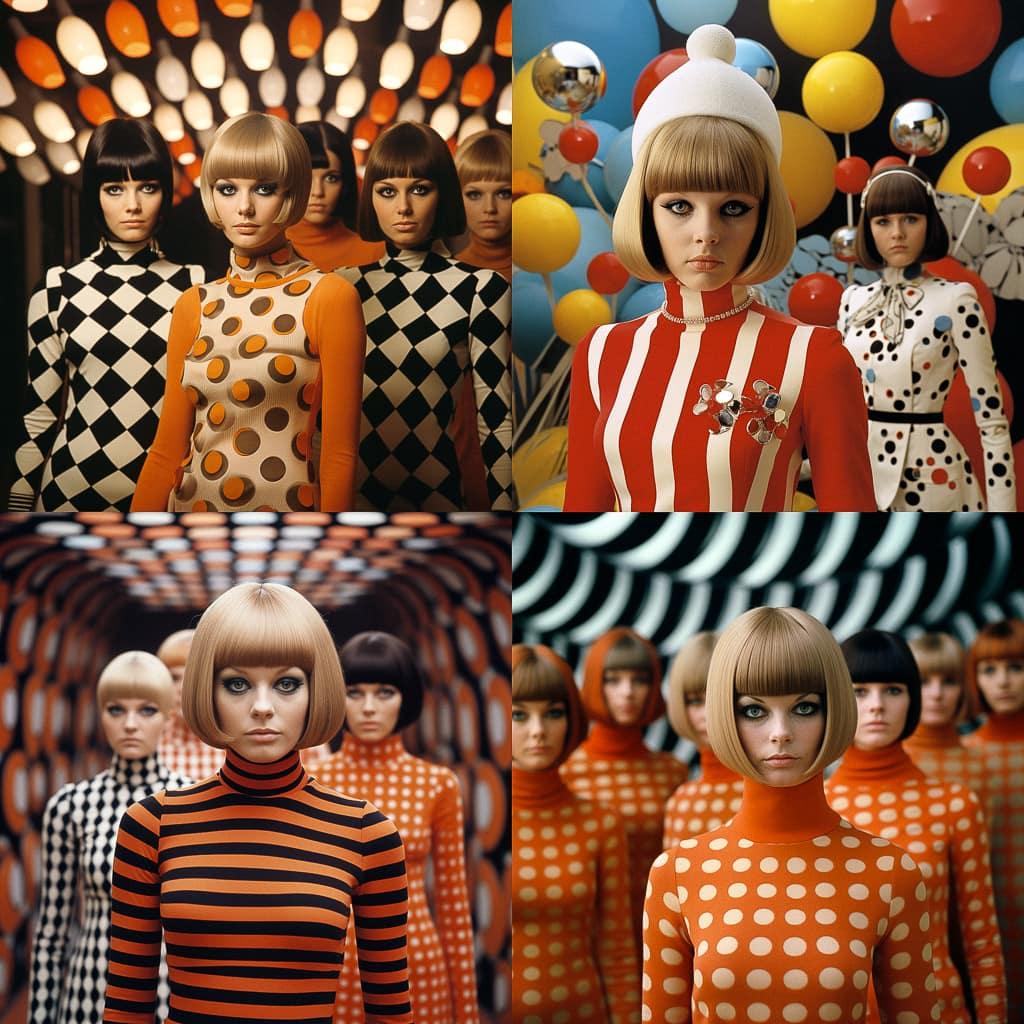Mary Quant style, Midjourney V5.2, render 1 of 4