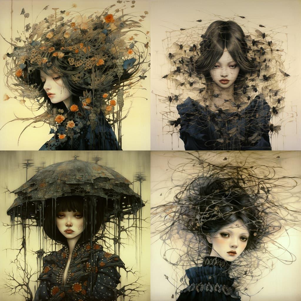 Masaaki Sasamoto style, Midjourney V5.2, render 1 of 4