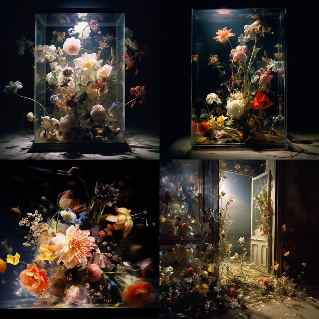 Mat Collishaw style, Midjourney V5.2, render 1 of 4
