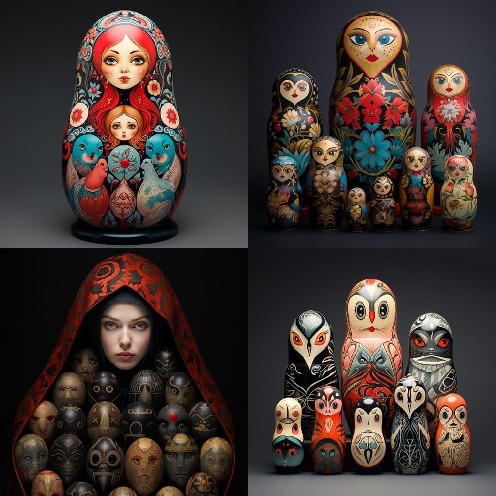 Matryoshka style, Midjourney V5.2, render 1 of 4