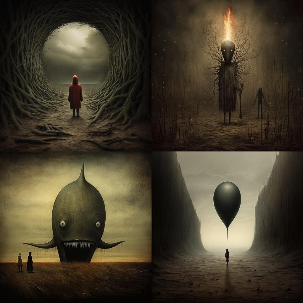 Matt Mahurin style, Midjourney V5.2, render 1 of 4