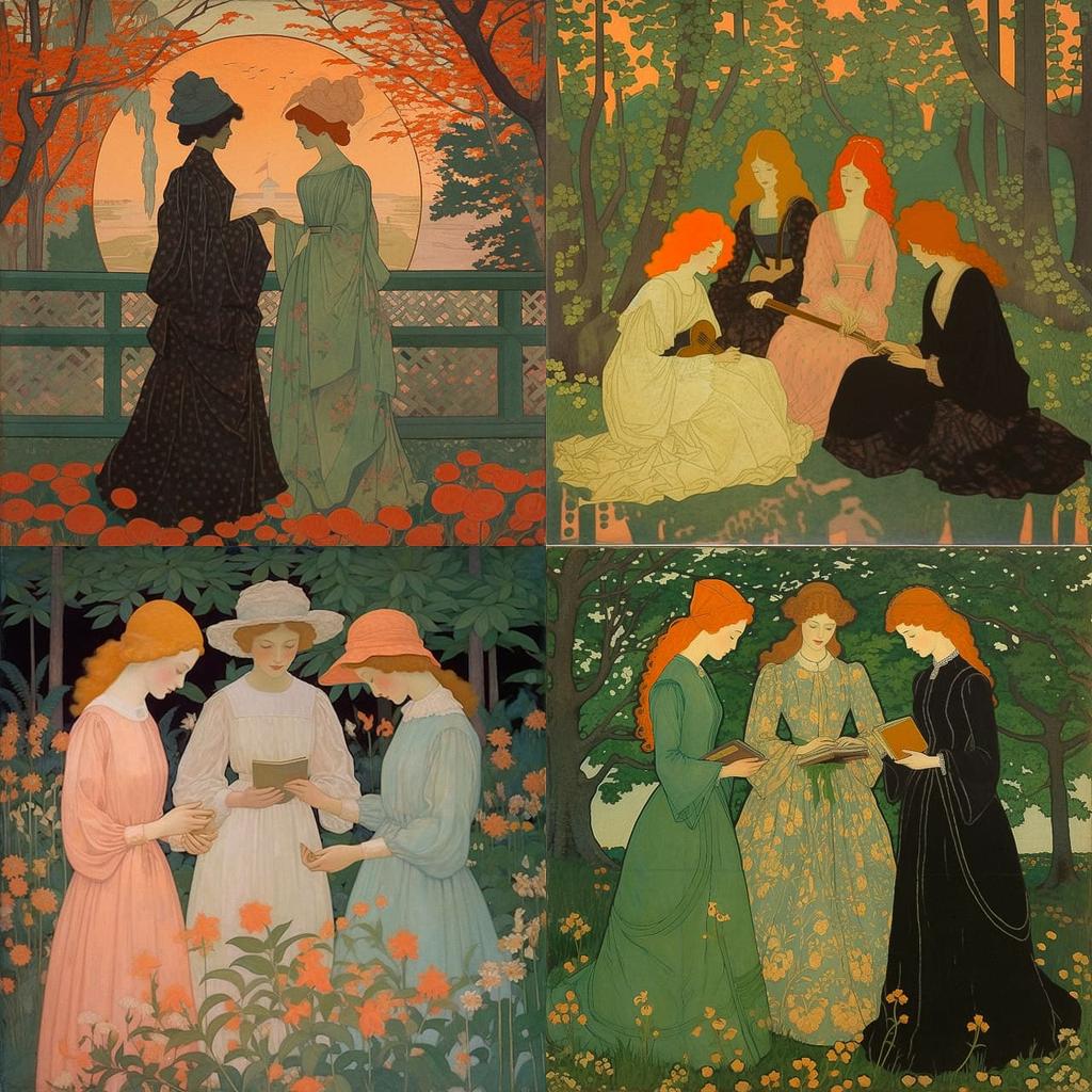 Maurice Denis style, Midjourney V5.2, render 1 of 4
