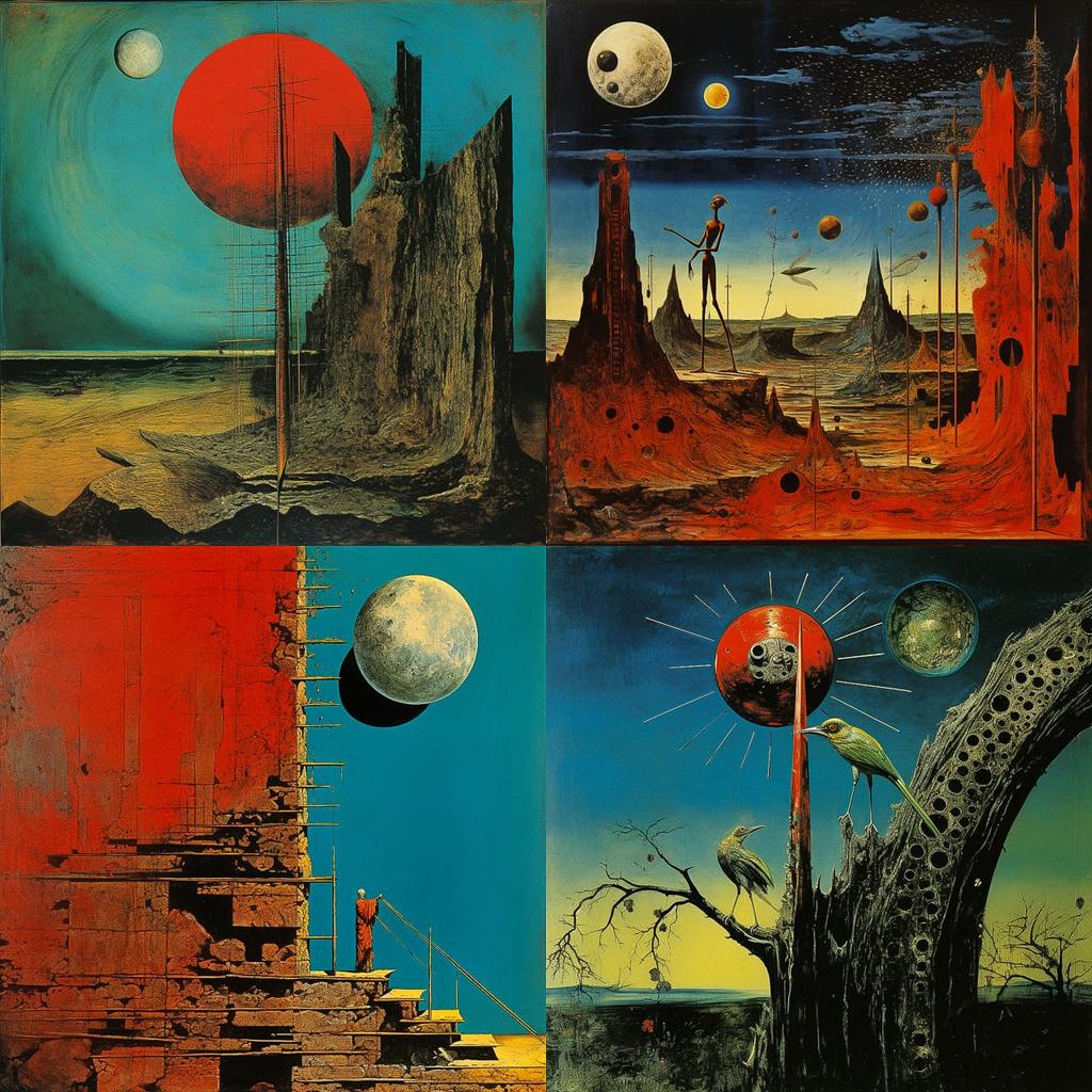 Max Ernst style, Midjourney V5.2, render 1 of 4