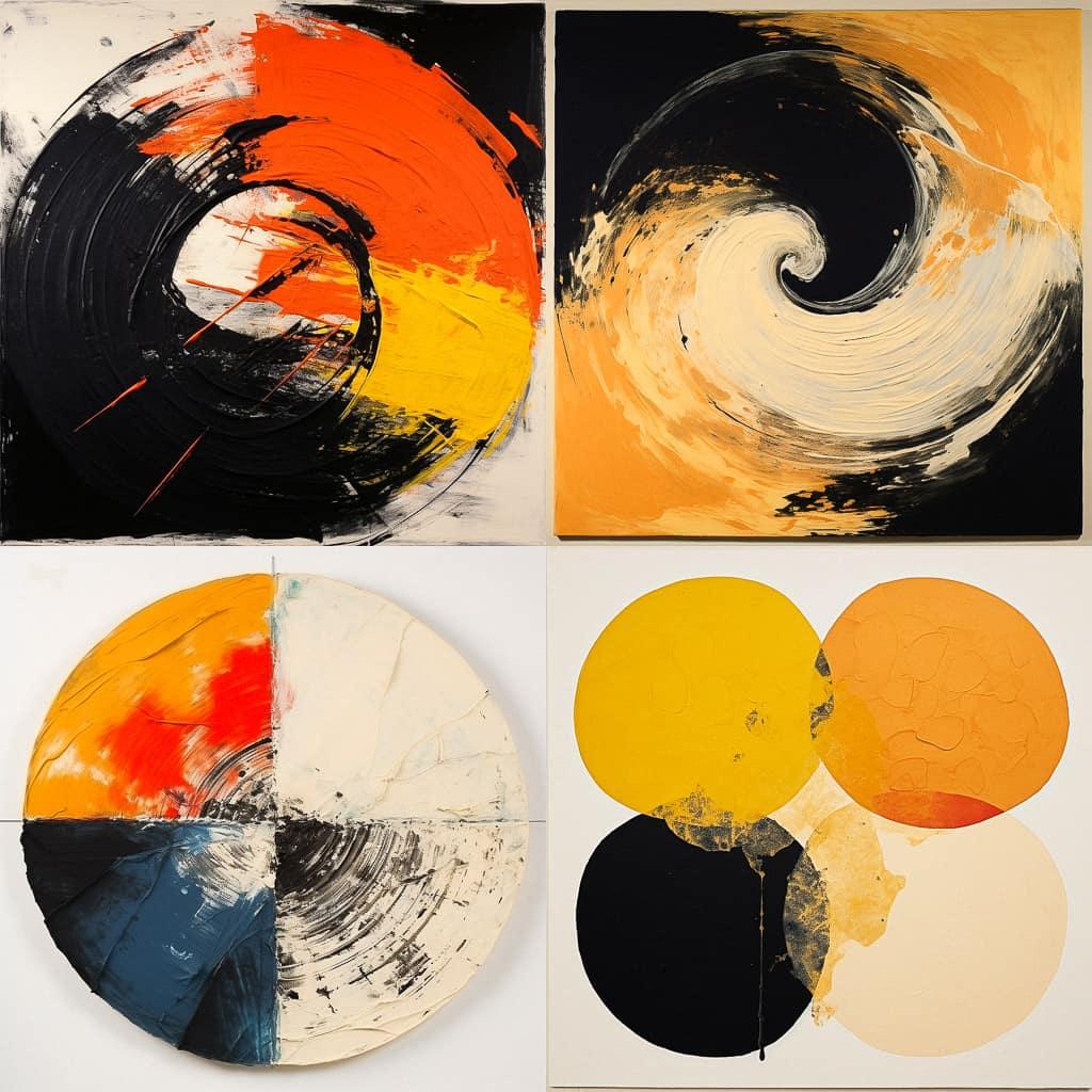 Max Gimblett style, Midjourney V5.2, render 1 of 4