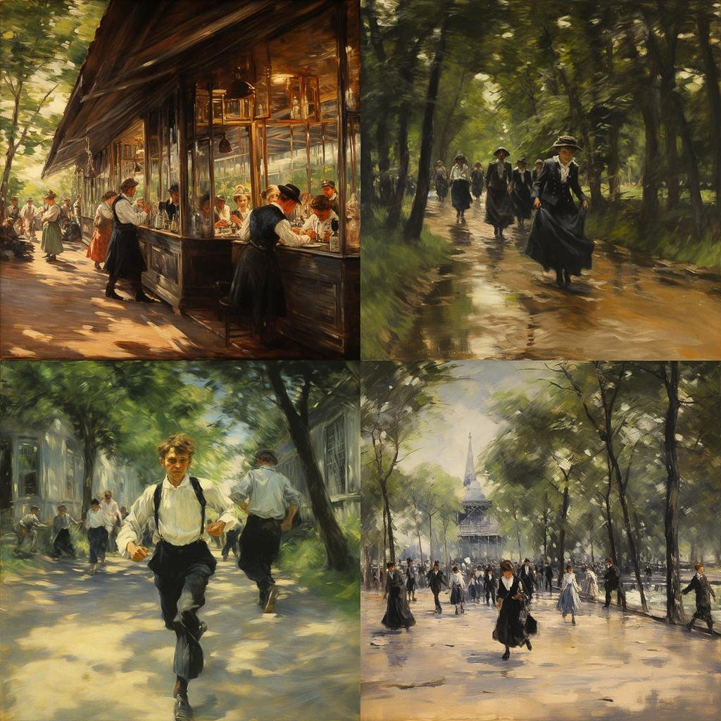 Max Liebermann style, Midjourney V5.2, render 1 of 4