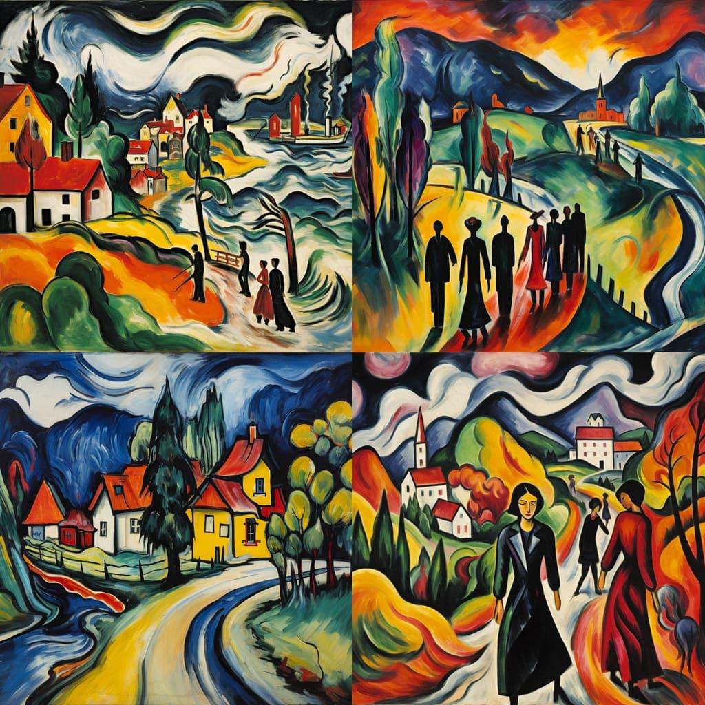 Max Pechstein style, Midjourney V5.2, render 1 of 4