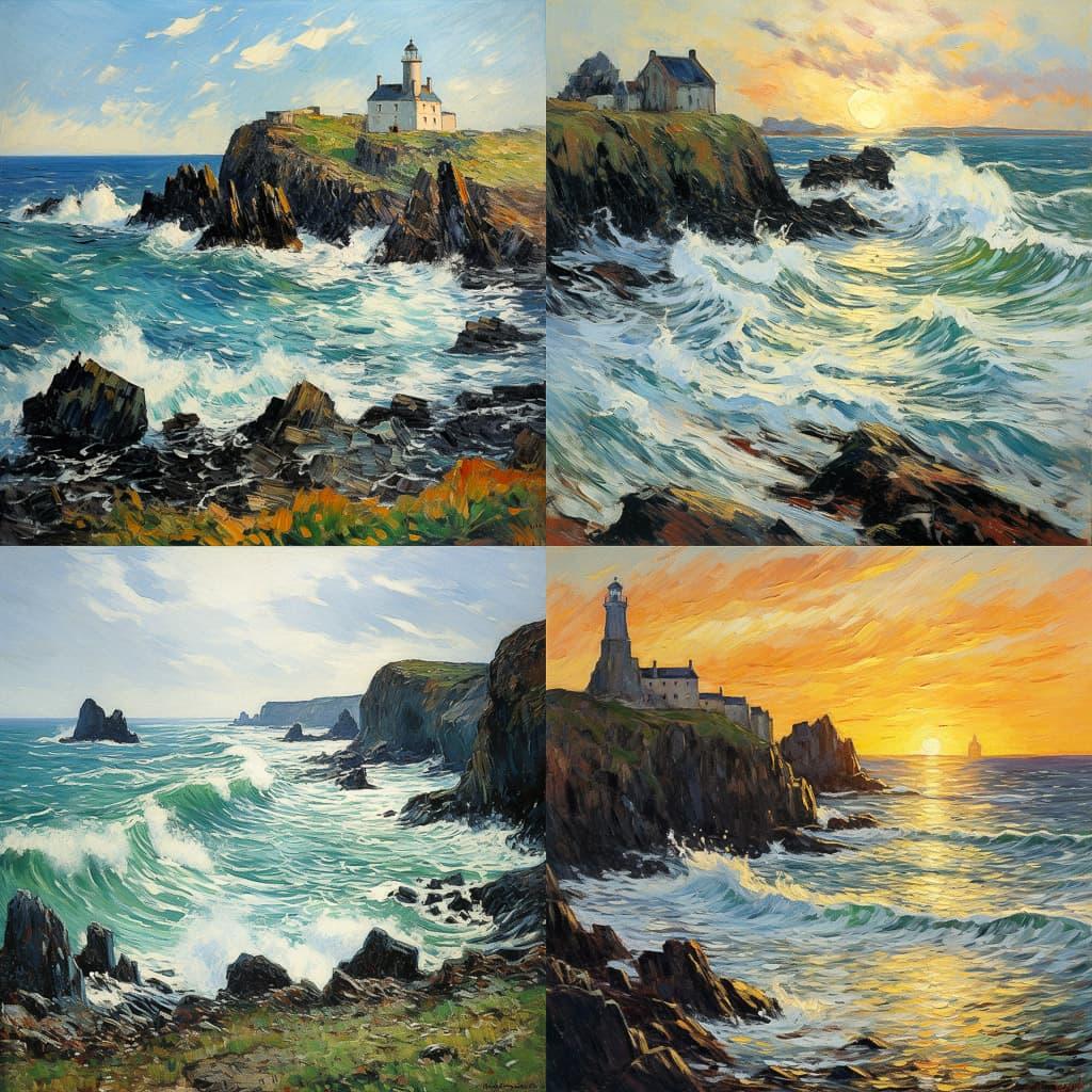 Maxime Maufra style, Midjourney V5.2, render 1 of 4