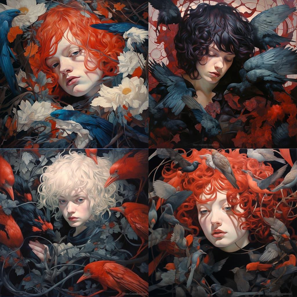 Meghan Howland style, Midjourney V5.2, render 1 of 4