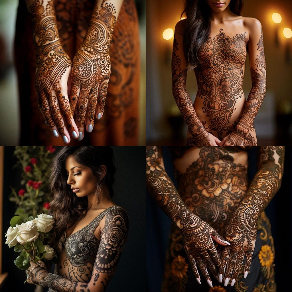 Mehndi style, Midjourney V5.2, render 1 of 4