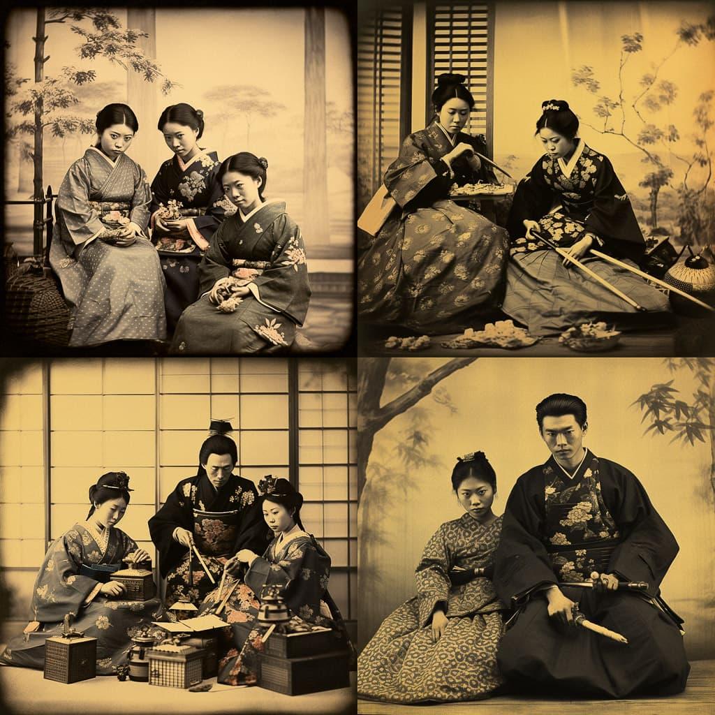Meiji Period photography style, Midjourney V5.2, render 1 of 4