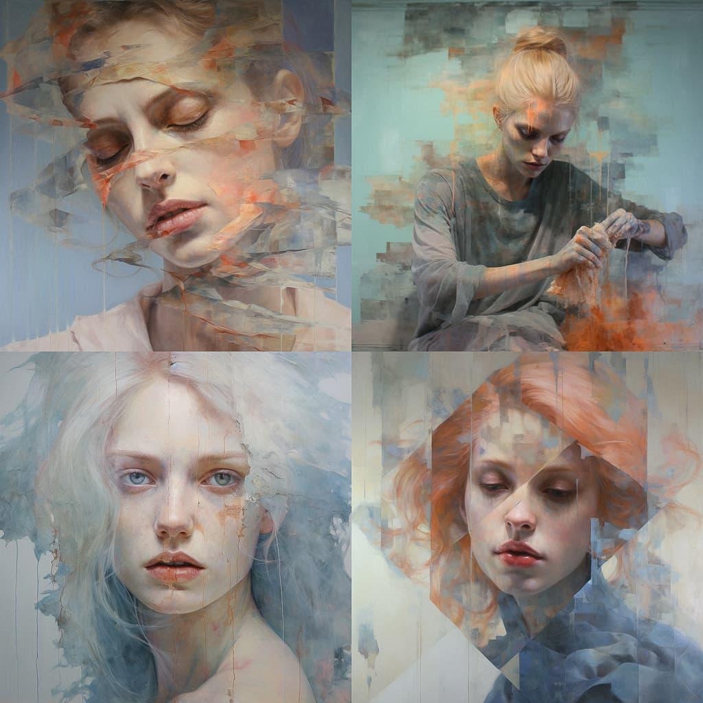Meredith Marsone style, Midjourney V5.2, render 1 of 4