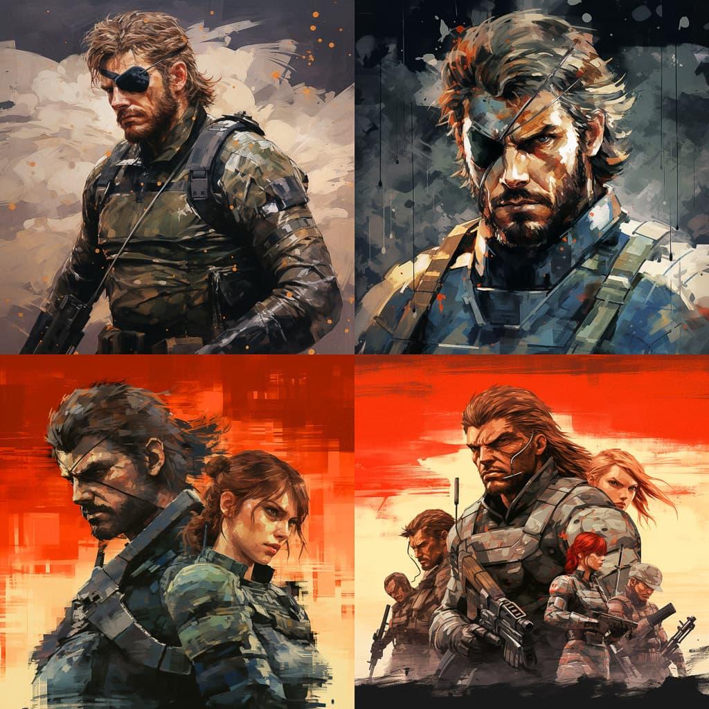 Metal Gear Solid style, Midjourney V5.2, render 1 of 4
