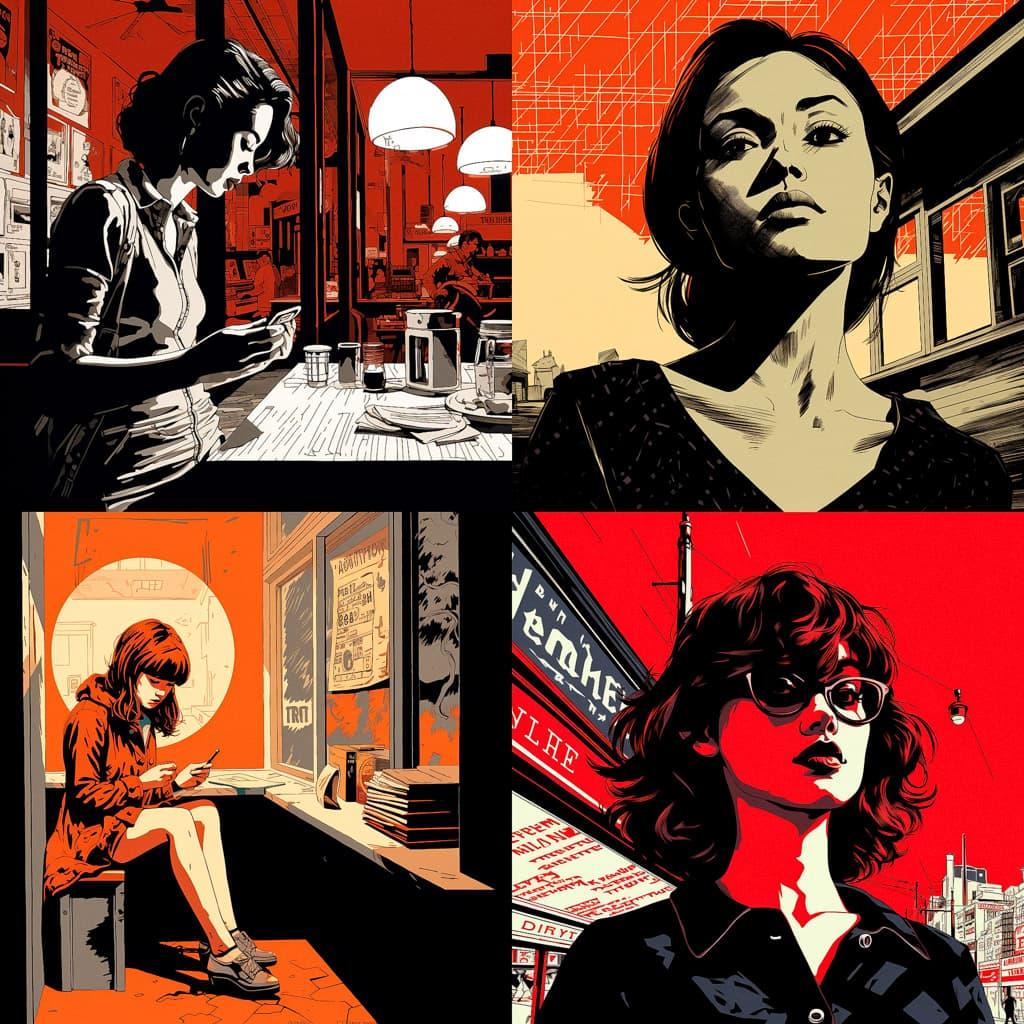 Michael Cho style, Midjourney V5.2, render 1 of 4