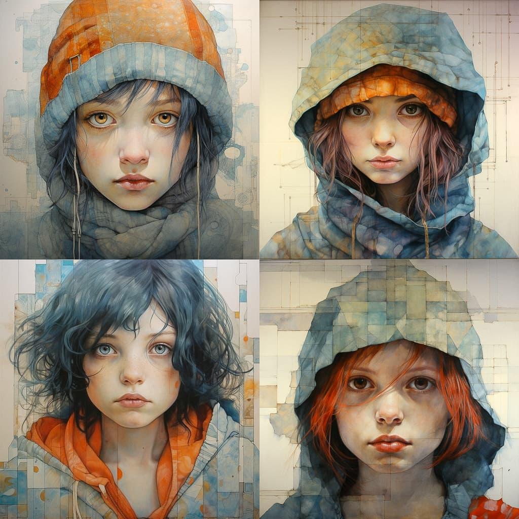 Michael Shapcott style, Midjourney V5.2, render 1 of 4