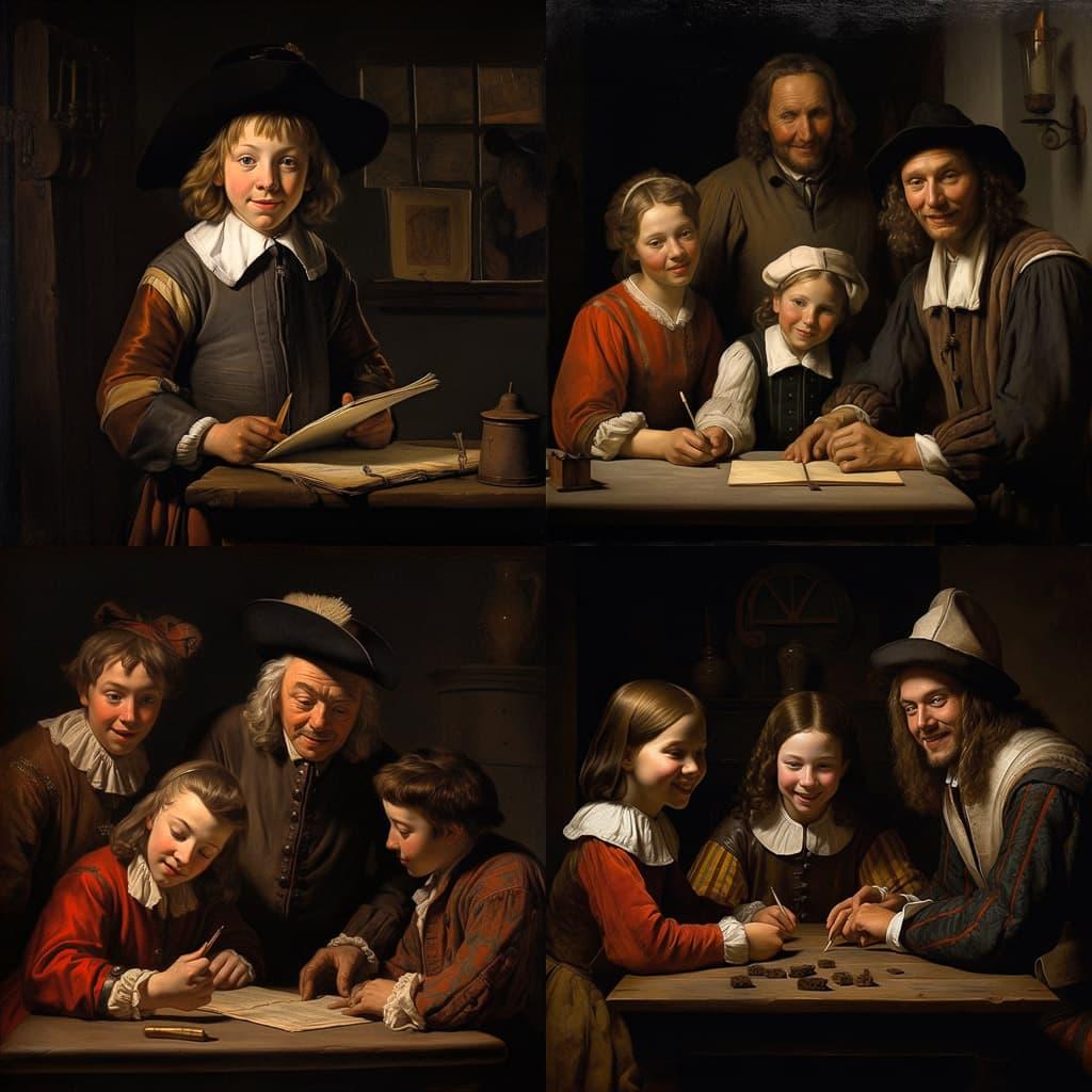 Michael Sweerts style, Midjourney V5.2, render 1 of 4