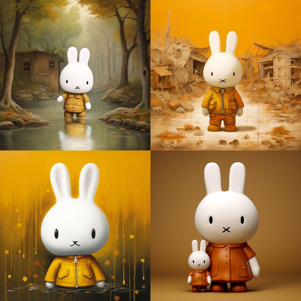 Miffy style, Midjourney V5.2, render 1 of 4