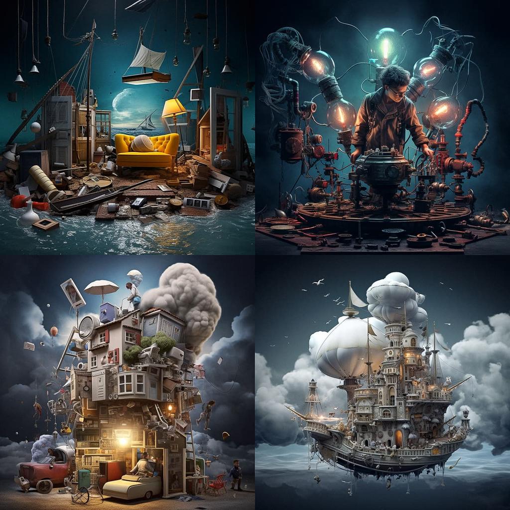 Mike Campau style, Midjourney V5.2, render 1 of 4